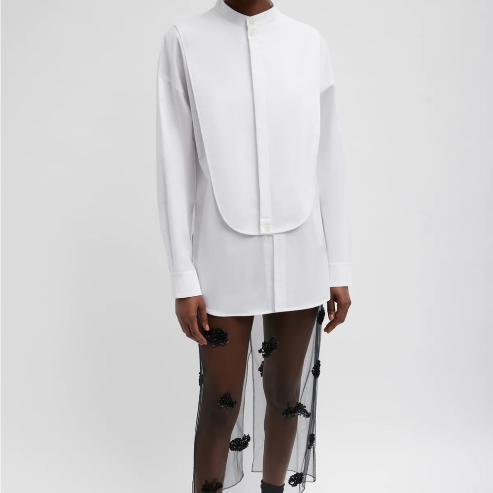 Celine Tuxedo shirt with bib and back ties 38 NWT - Picture 4 of 9
